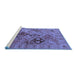 Sideview of Machine Washable Oriental Blue Industrial Rug, wshurb3060blu