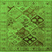 Square Oriental Green Industrial Rug, urb3060grn