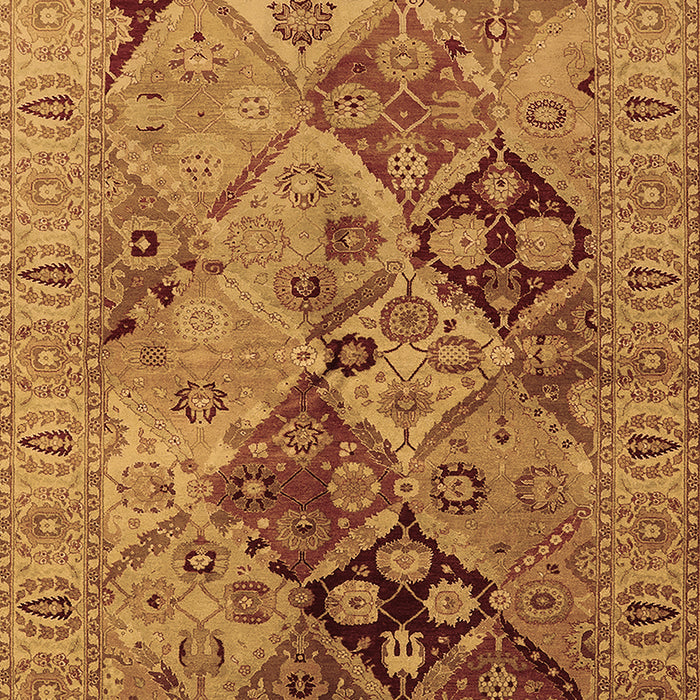 Machine Washable Oriental Brown Industrial Rug, wshurb3060brn