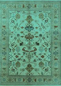 Oriental Turquoise Industrial Rug, urb3061turq