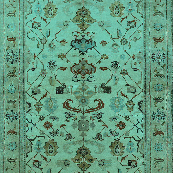 Oriental Turquoise Industrial Rug, urb3061turq