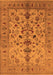 Machine Washable Oriental Orange Industrial Area Rugs, wshurb3061org