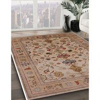 Mid-Century Modern Light Copper Gold Oriental Rug, urb3061