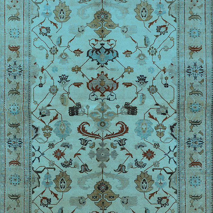 Oriental Light Blue Industrial Rug, urb3061lblu