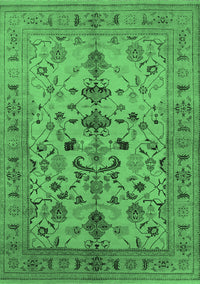 Oriental Emerald Green Industrial Rug, urb3061emgrn