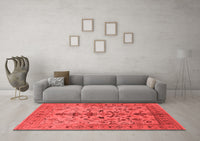 Machine Washable Oriental Red Industrial Rug, wshurb3061red