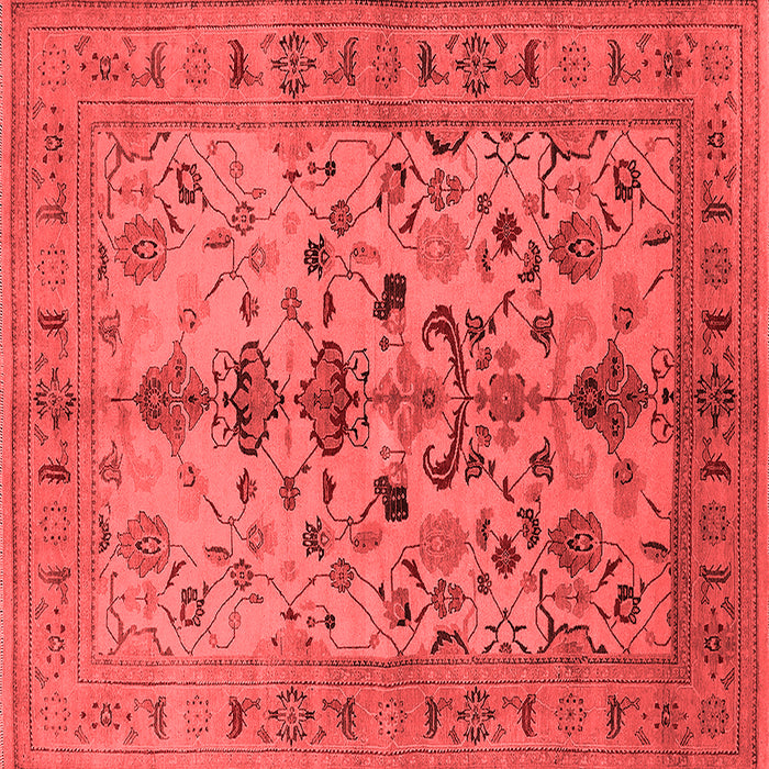 Machine Washable Oriental Red Industrial Rug, wshurb3061red