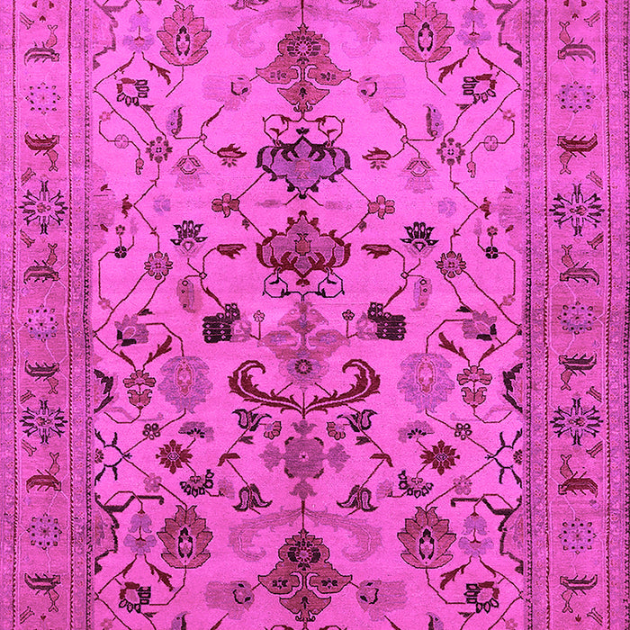 Machine Washable Oriental Pink Industrial Rug, wshurb3061pnk