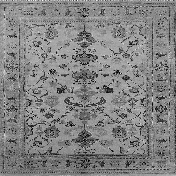 Square Machine Washable Oriental Gray Industrial Rug, wshurb3061gry