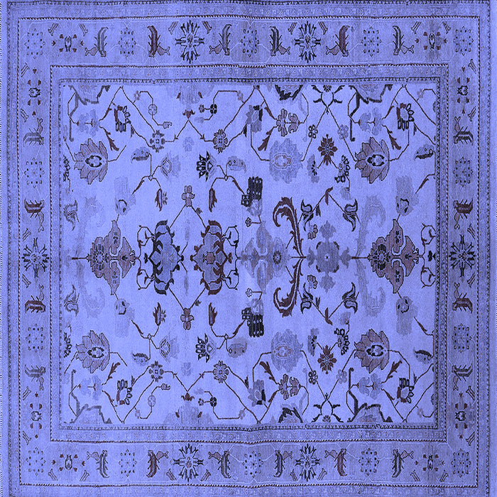 Square Oriental Blue Industrial Rug, urb3061blu