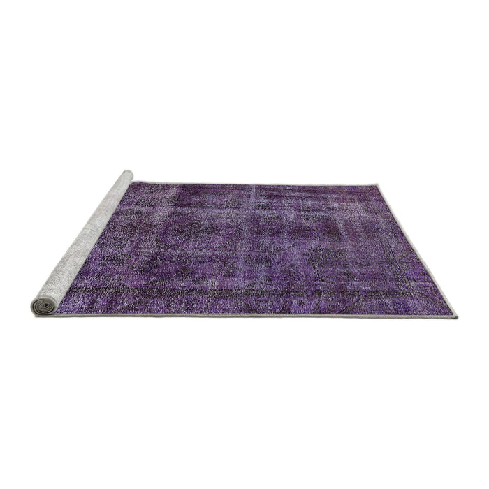 Sideview of Machine Washable Industrial Modern Purple Rug, wshurb3062