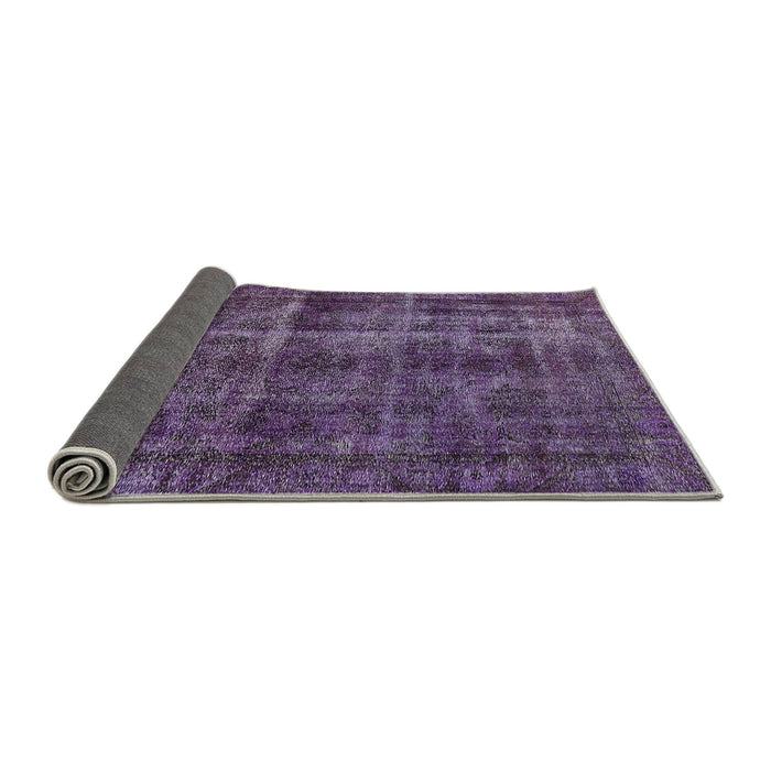 Sideview of Mid-Century Modern Purple Oriental Rug, urb3062