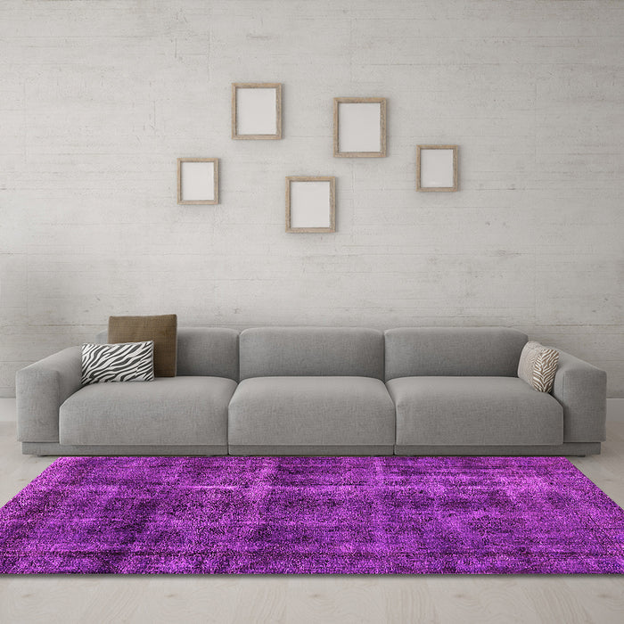 Machine Washable Oriental Pink Industrial Rug in a Living Room, wshurb3062pnk