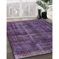 Mid-Century Modern Purple Oriental Rug, urb3062