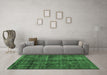 Machine Washable Oriental Emerald Green Industrial Area Rugs in a Living Room,, wshurb3062emgrn