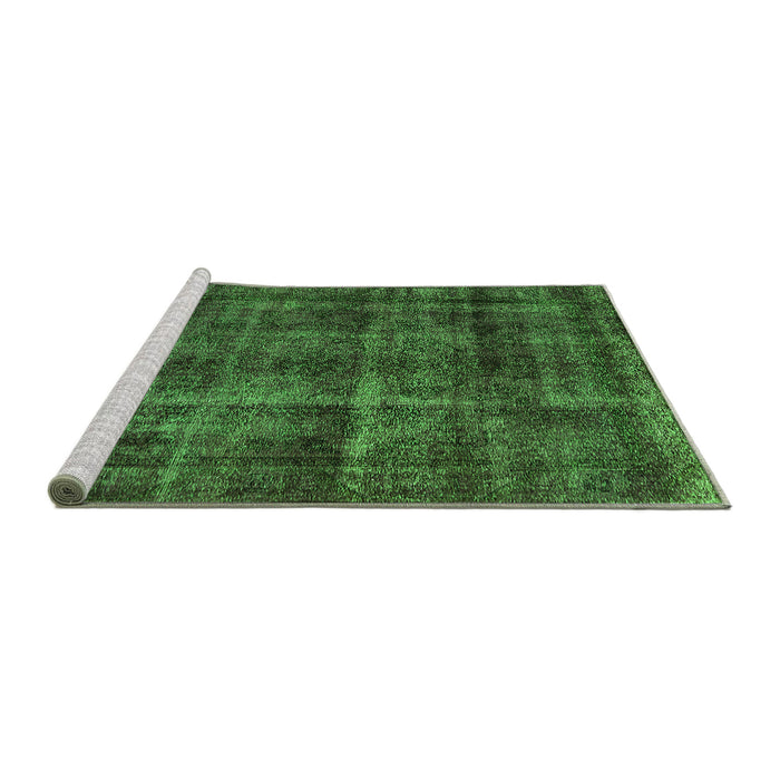 Sideview of Machine Washable Oriental Green Industrial Area Rugs, wshurb3062grn