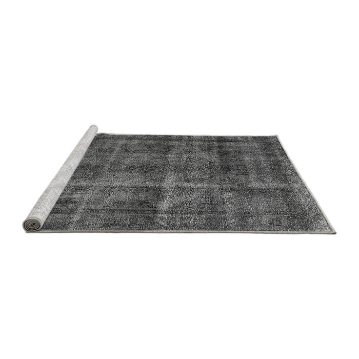 Sideview of Machine Washable Oriental Gray Industrial Rug, wshurb3062gry