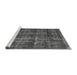 Sideview of Machine Washable Oriental Gray Industrial Rug, wshurb3062gry