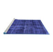 Sideview of Machine Washable Oriental Blue Industrial Rug, wshurb3062blu