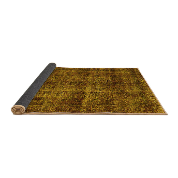 Sideview of Oriental Yellow Industrial Rug, urb3062yw