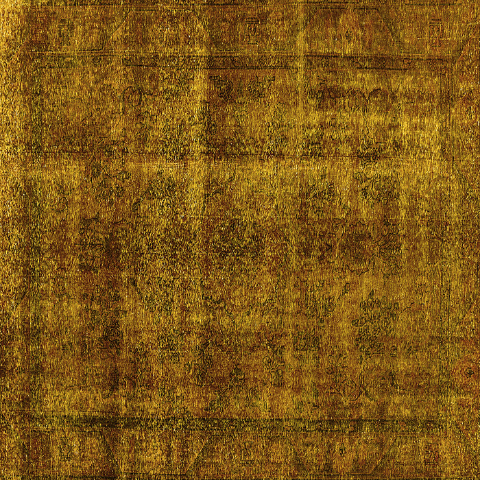 Square Oriental Yellow Industrial Rug, urb3062yw