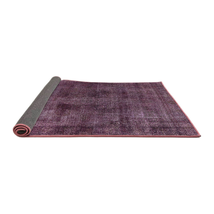 Sideview of Mid-Century Modern Dark Raspberry Purple Oriental Rug, urb3063