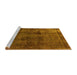 Sideview of Machine Washable Oriental Yellow Industrial Rug, wshurb3063yw