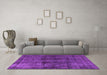 Machine Washable Oriental Purple Industrial Area Rugs in a Living Room, wshurb3063pur