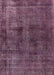 Machine Washable Industrial Modern Dark Raspberry Purple Rug, wshurb3063