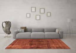 Machine Washable Oriental Orange Industrial Area Rugs in a Living Room, wshurb3063org