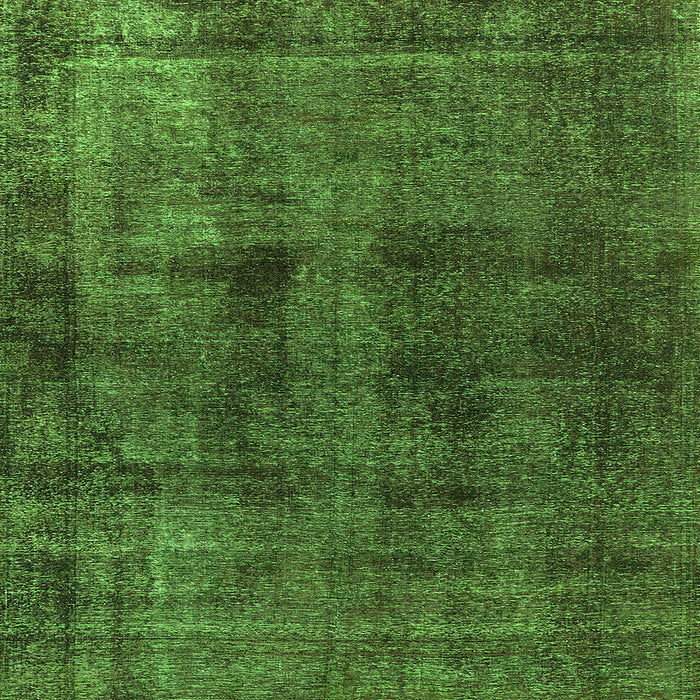 Square Oriental Green Industrial Rug, urb3063grn