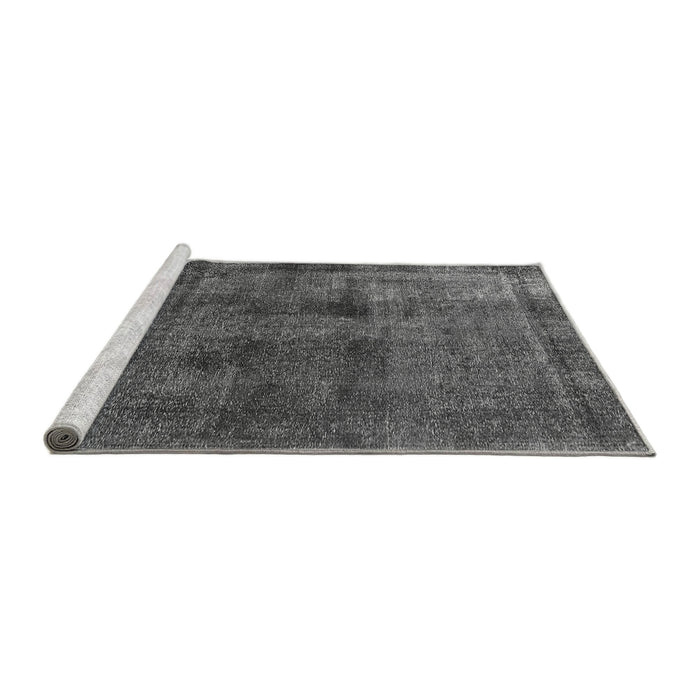 Sideview of Machine Washable Oriental Gray Industrial Rug, wshurb3063gry