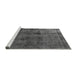 Sideview of Machine Washable Oriental Gray Industrial Rug, wshurb3063gry