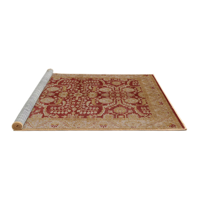 Sideview of Machine Washable Industrial Modern Brown Sand Brown Rug, wshurb3064