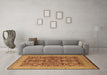 Machine Washable Oriental Brown Industrial Rug in a Living Room,, wshurb3064brn