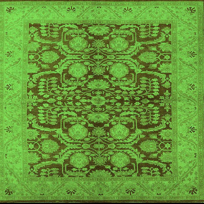 Square Oriental Green Industrial Rug, urb3064grn