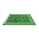 Sideview of Machine Washable Oriental Emerald Green Industrial Area Rugs, wshurb3064emgrn