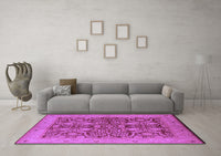 Machine Washable Oriental Purple Industrial Rug, wshurb3064pur