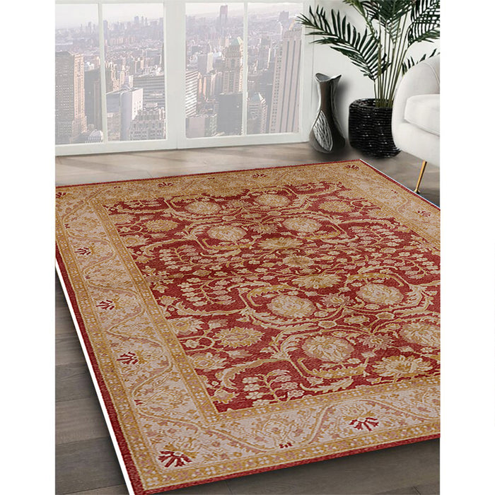 Machine Washable Industrial Modern Brown Sand Brown Rug in a Family Room, wshurb3064