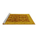 Sideview of Machine Washable Oriental Yellow Industrial Rug, wshurb3064yw