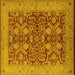 Square Oriental Yellow Industrial Rug, urb3064yw