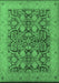 Machine Washable Oriental Emerald Green Industrial Area Rugs, wshurb3064emgrn