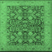 Square Oriental Emerald Green Industrial Rug, urb3064emgrn