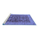 Sideview of Machine Washable Oriental Blue Industrial Rug, wshurb3064blu