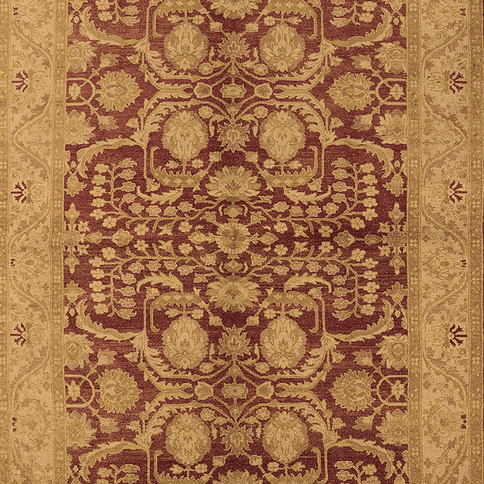Machine Washable Oriental Brown Industrial Rug, wshurb3064brn