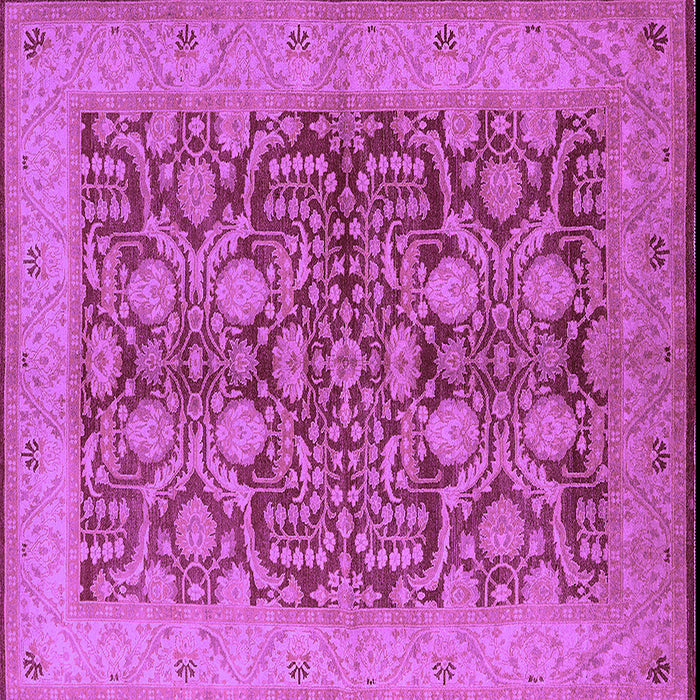 Square Machine Washable Oriental Purple Industrial Area Rugs, wshurb3064pur