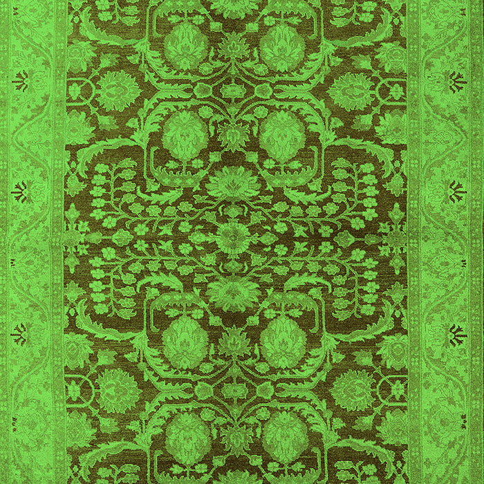 Machine Washable Oriental Green Industrial Area Rugs, wshurb3064grn