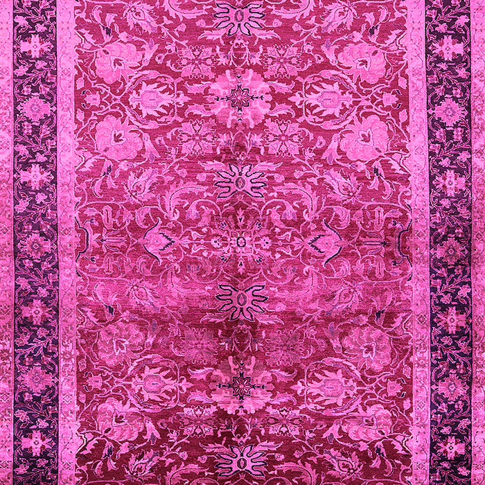 Machine Washable Oriental Pink Industrial Rug, wshurb3065pnk