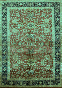 Oriental Turquoise Industrial Rug, urb3065turq