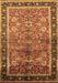 Machine Washable Oriental Brown Industrial Rug, wshurb3065brn